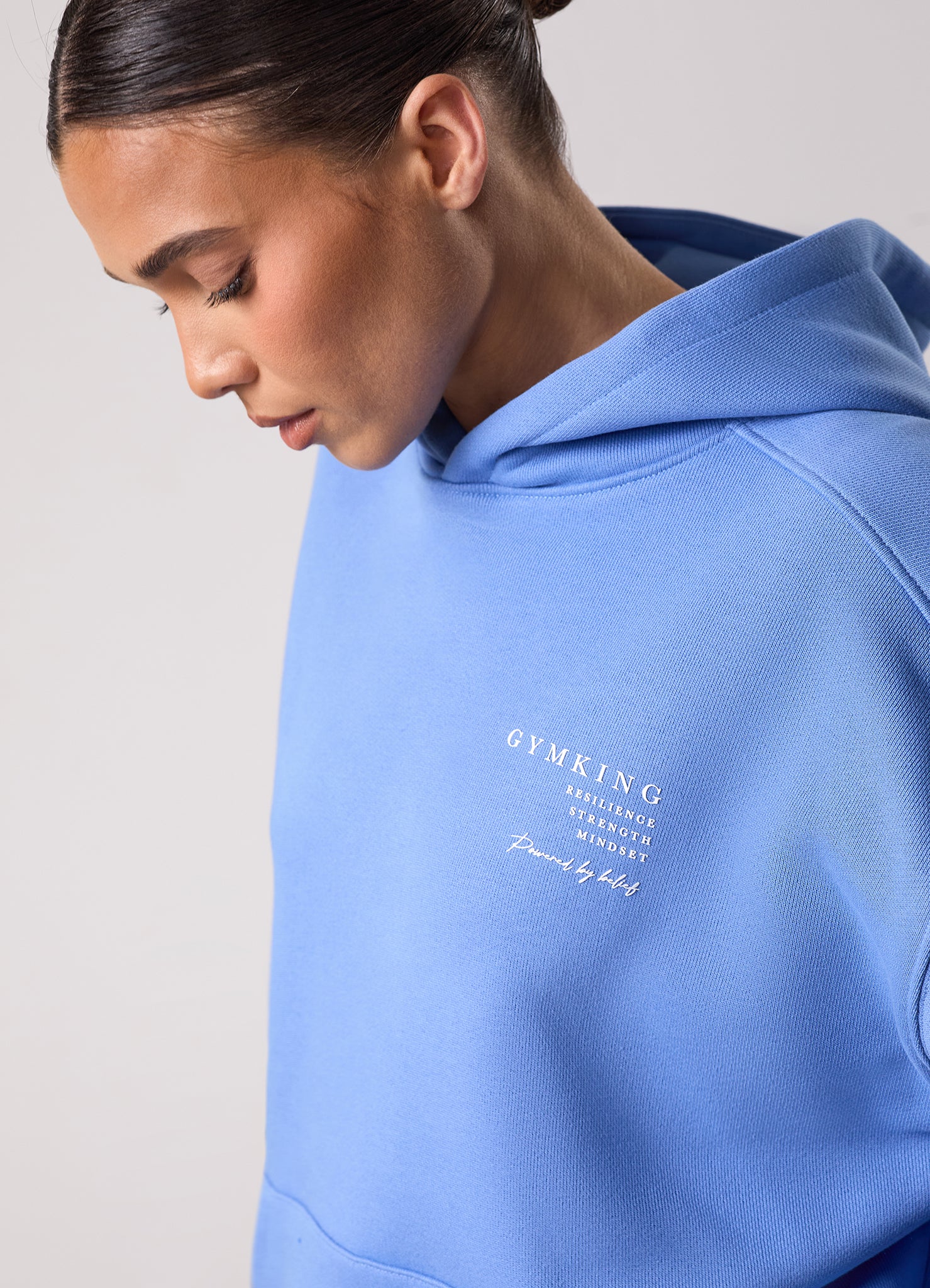 Gym King Define Oversized Hood Tracksuit - Iris Blue